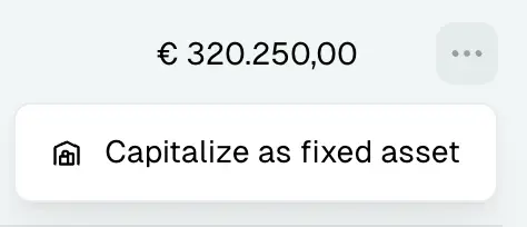 Capitalize Fixed Asset