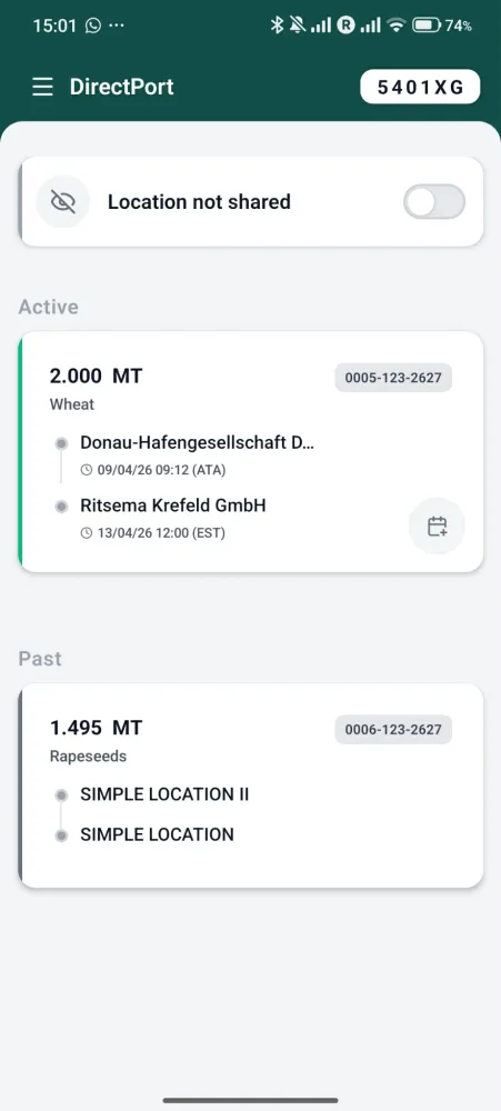 Voyage dashboard