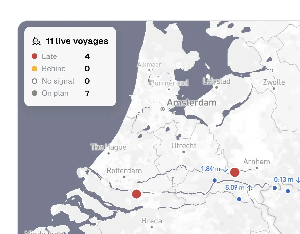 Live voyage map